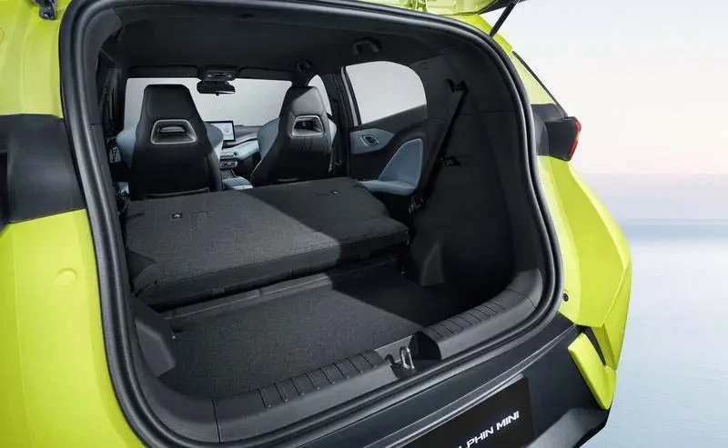 BYD Dolphin Mini trunk and rear cabin space in Buenos Aires