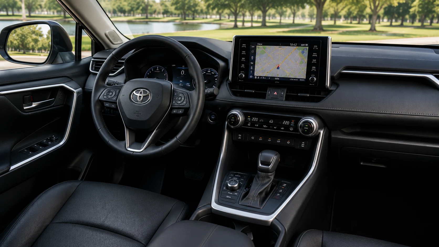 Toyota RAV4 Hybrid Limited dashboard and driver cockpit