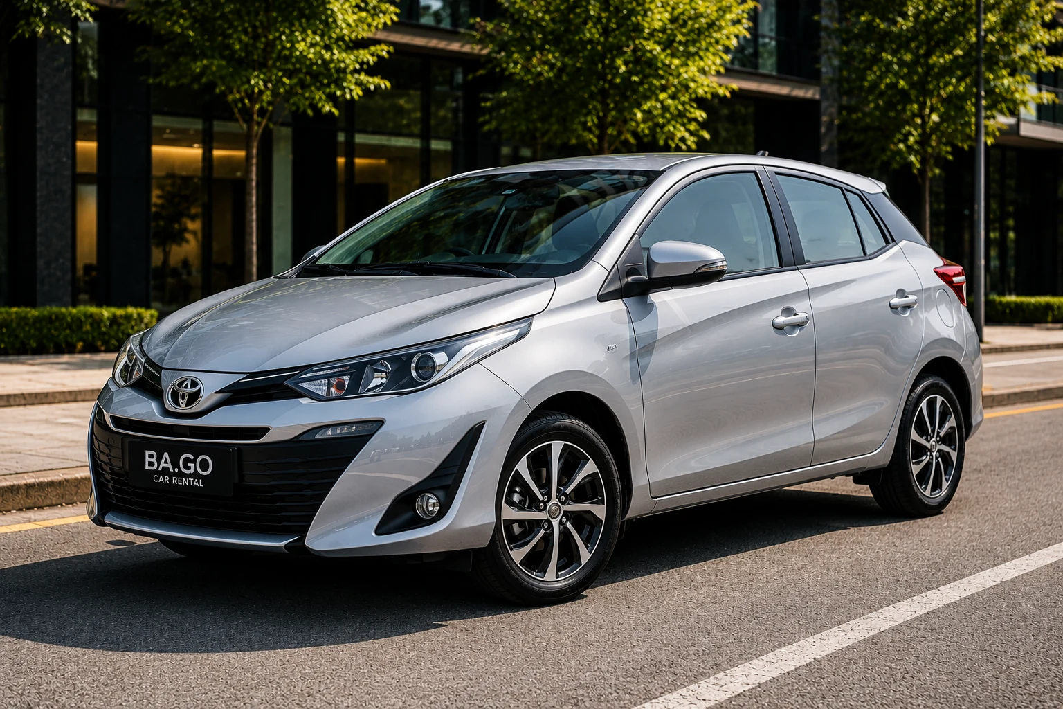 Toyota Yaris XLS automatic rental in Buenos Aires - front exterior